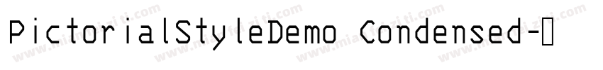 PictorialStyleDemo Condensed字体转换